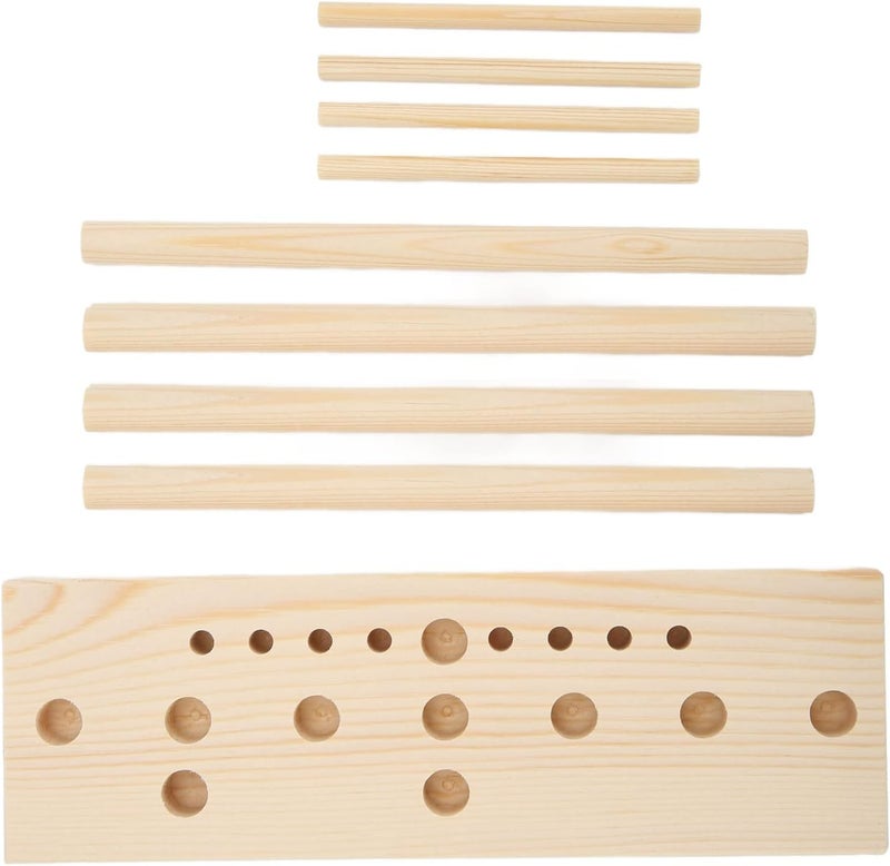 Estink Bow Maker for Ribbon, Wooden Wreath Bow Maker Tool Multi Size Adjustable with Wooden Board Sticks Bow Making Tool for Making Bows Gift Giving DIY Crafts Party Decoration - Image 5